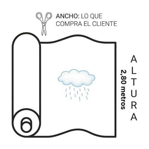 Tela de visillo de cocina blanco y gris - 7