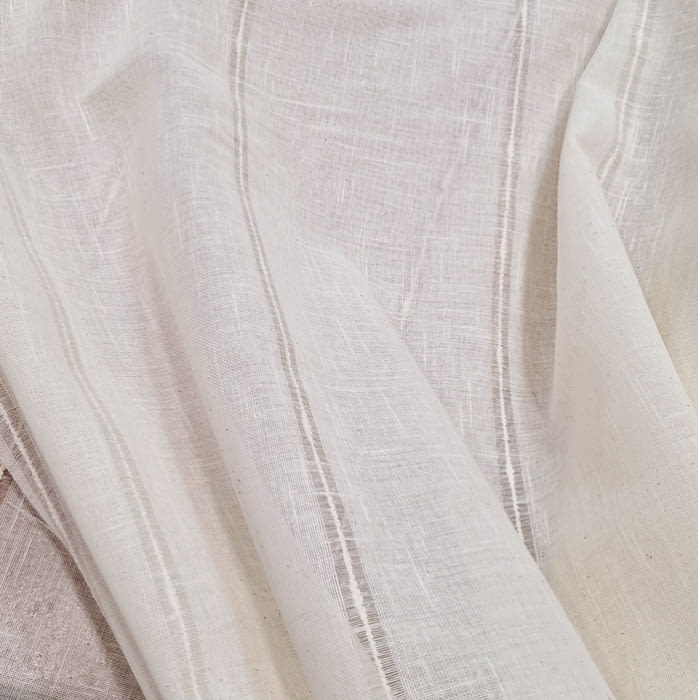 Tela visillo rayita lino