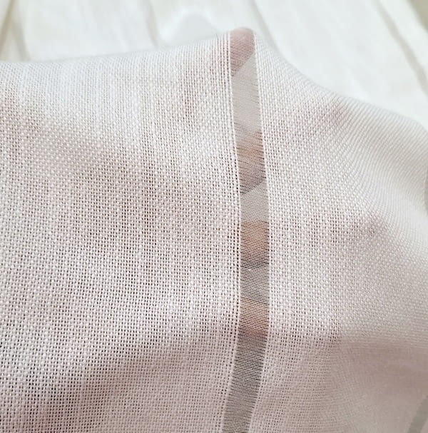 Tela visillo lino rayas anchas tupidas - 3