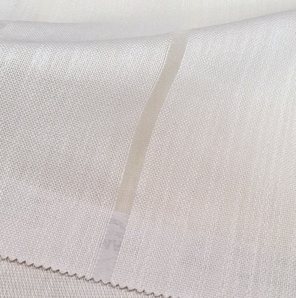 Tela visillo lino rayas anchas tupidas - 4