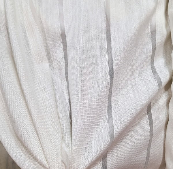 Tela visillo lino rayas anchas tupidas - 5