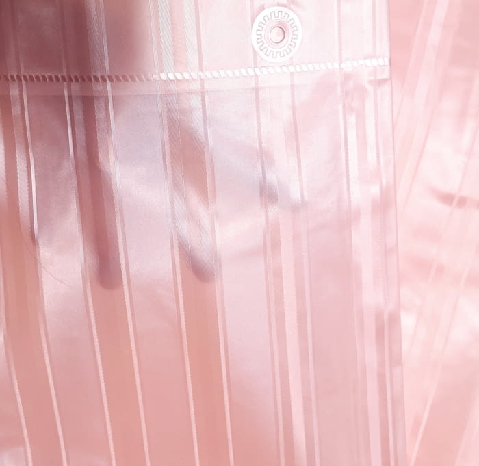 Cortina de baño pvc rayas rosa - 2