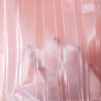 Cortina de baño pvc rayas rosa - 4