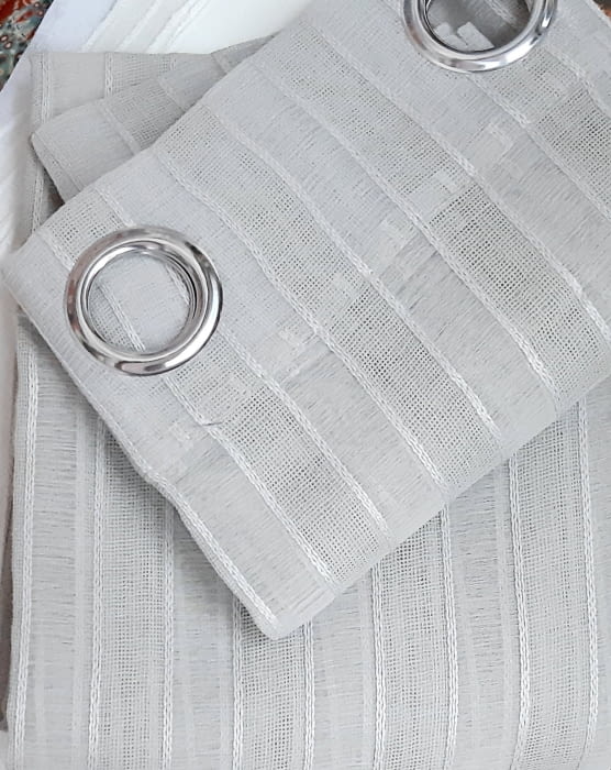 Visillos rayas Marien beige - 3