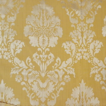 Retal tela jacquard amarillo damasco - 2