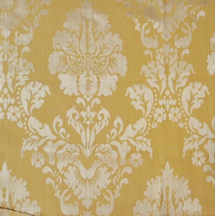 Retal tela jacquard amarillo damasco - 2
