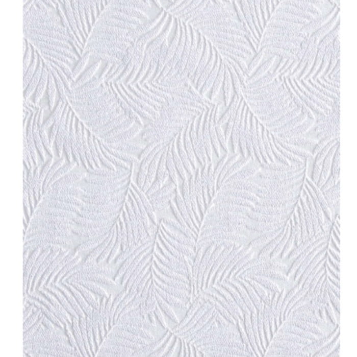 Colcha de algodón hojas labradas blancas - 1