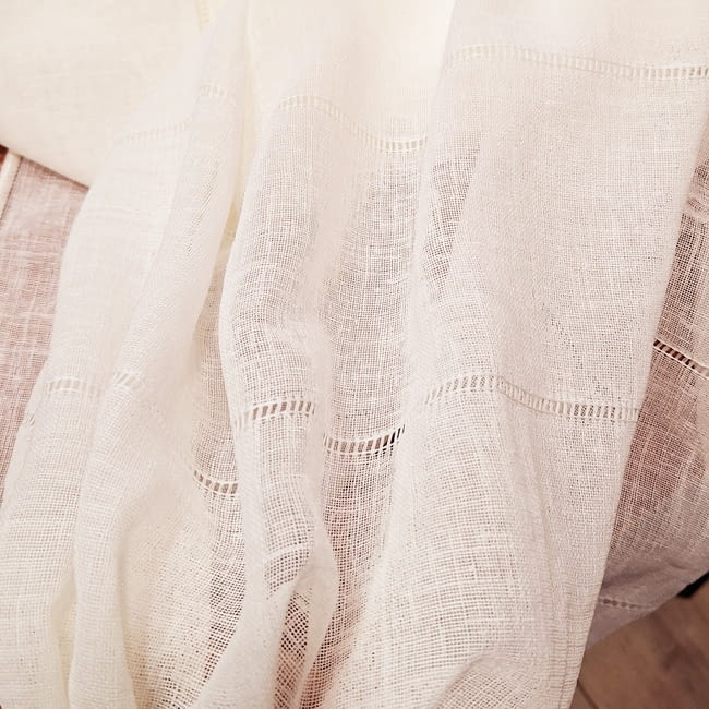 Tela visillo vainicas cruda - 4