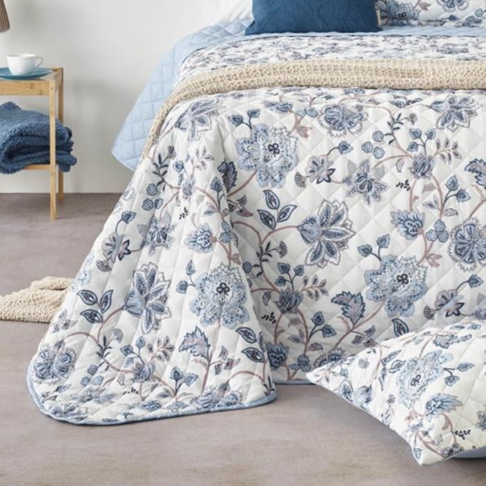 Colcha boutie flores azules - 2