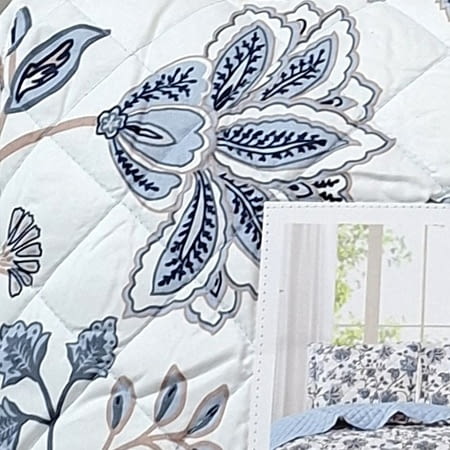 Colcha boutie flores azules - 5