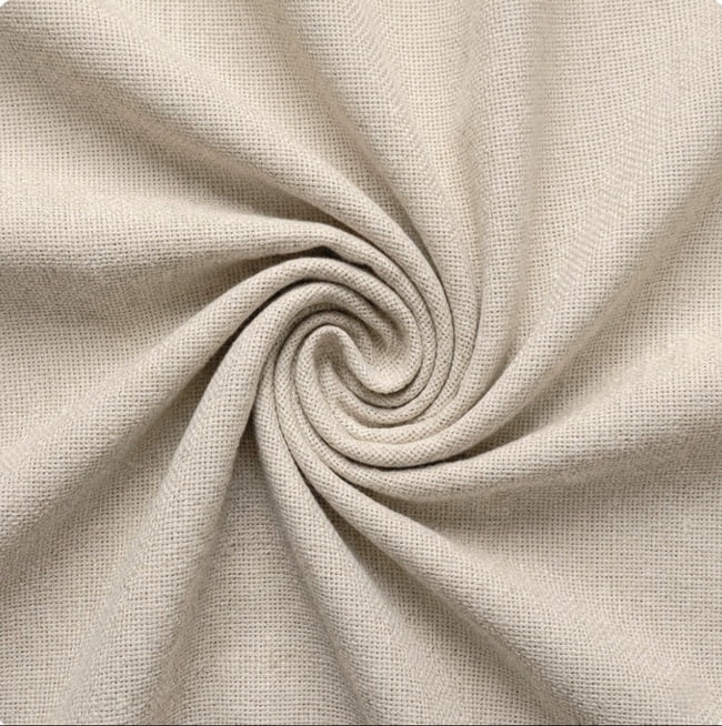 Tela visillo tupido trama gruesa beige lino