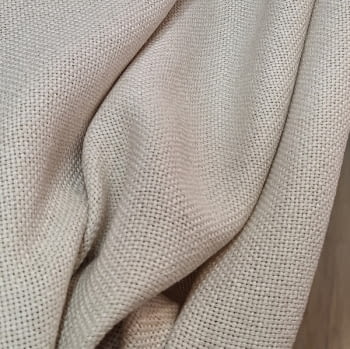 Tela trama gruesa beige lino - 1