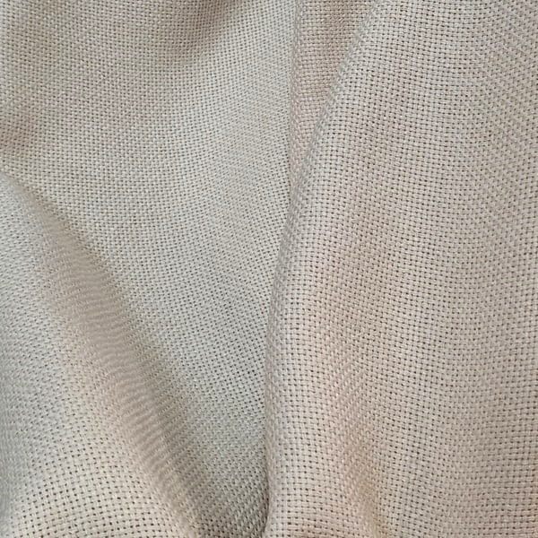 Tela visillo tupido trama gruesa beige lino - 6