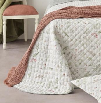 Colcha boutie florecitas verdes - 1