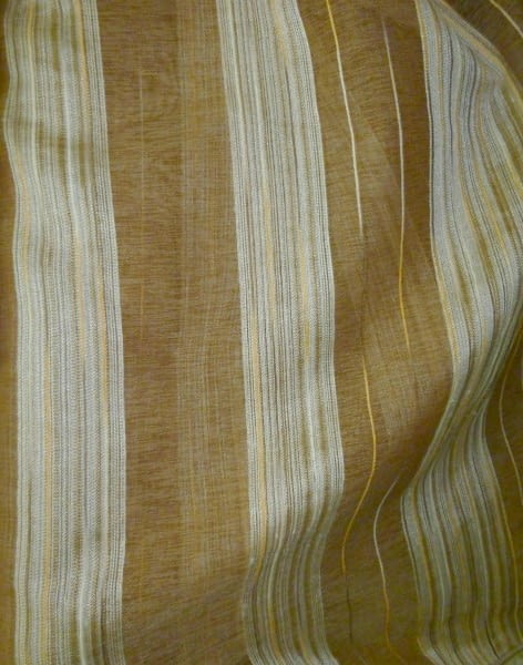 Tela Visillo rayas marrón