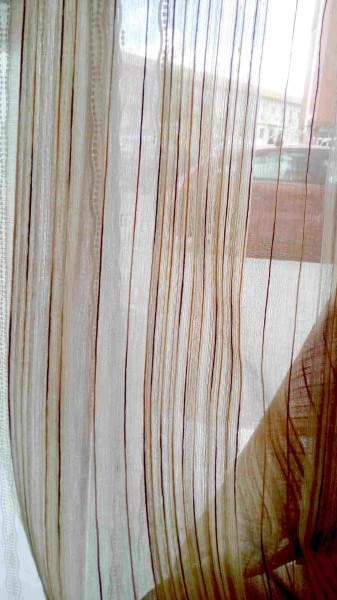 Tela Visillo rayas marrón - 3