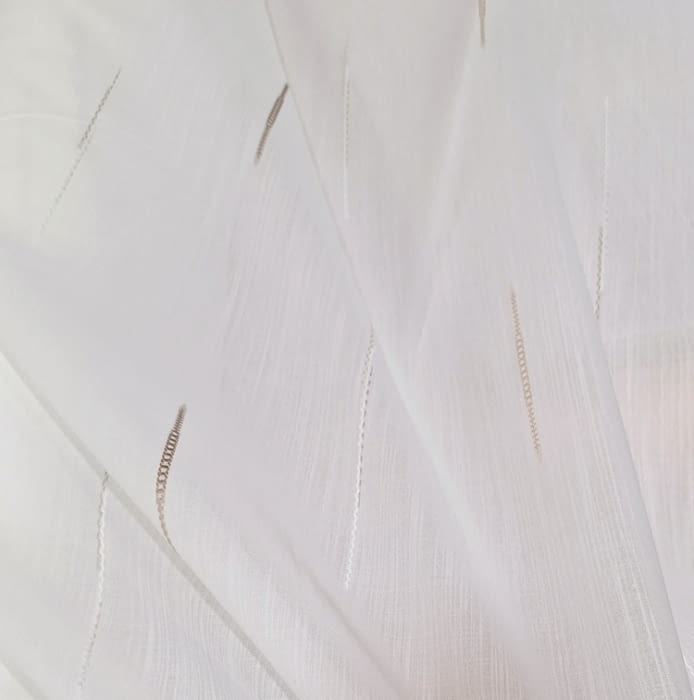 Tela visillo rayas beige trazas