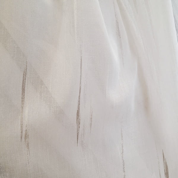 Tela visillo rayas beige trazas