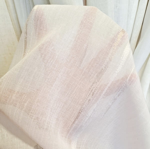 Tela visillo rayas beige trazas - 1