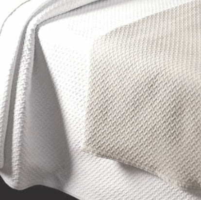 Colcha de algodón de piqué blanco - 1