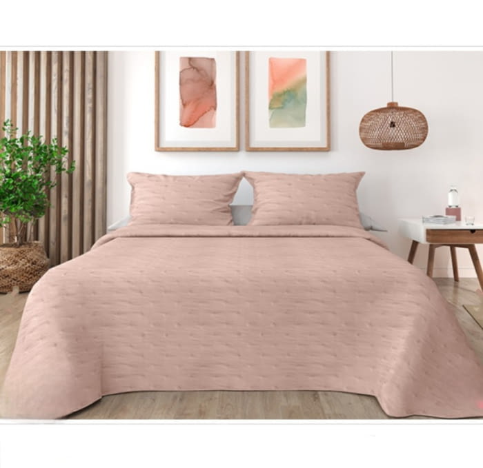 Colcha boutie rosa nude