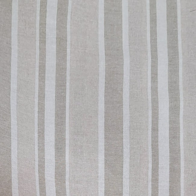 Tela panamá rayas beige lino