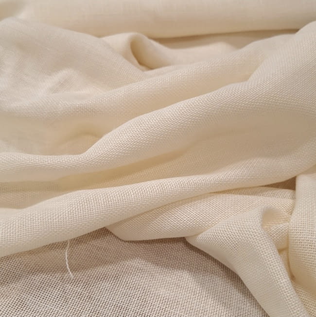 Tela visillo 50% lino Bavay marfil Yutes - 1