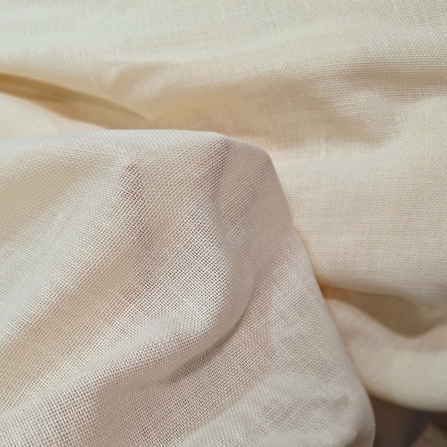 Tela visillo 50% lino Bavay marfil Yutes - 5