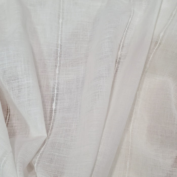 Retal tela visillo rayitas caladas 200 x 75 cm - 1