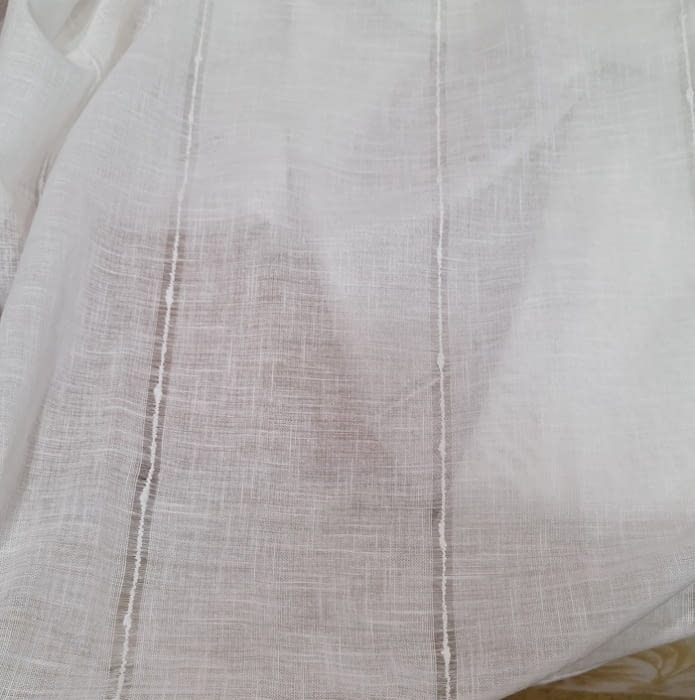 Retal tela visillo rayitas caladas 200 x 75 cm - 3