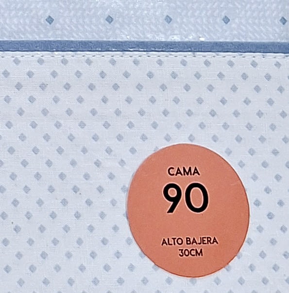 Sábanas de algodón topitos azules. Cama 90 - 2