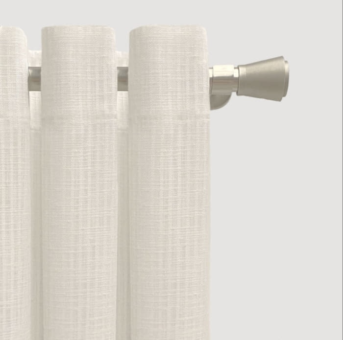 Visillo confeccionado rayitas crudo. Varias medidas