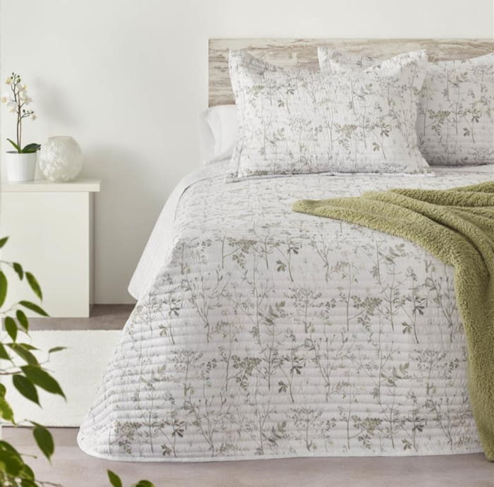 Colcha boutie hojitas verde