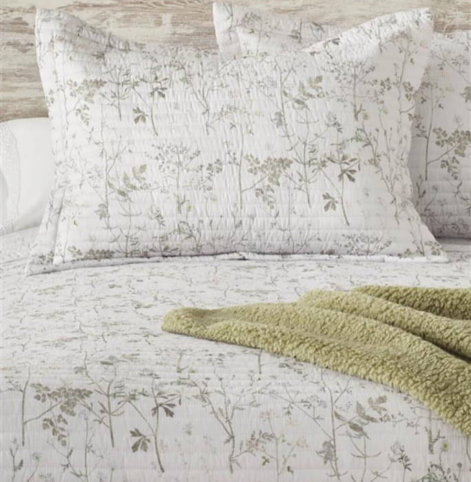 Colcha boutie hojitas verde - 1