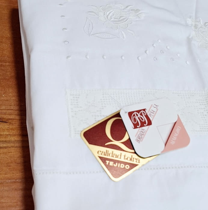 Sábanas bordadas con filtiré. Cama 135 - 1