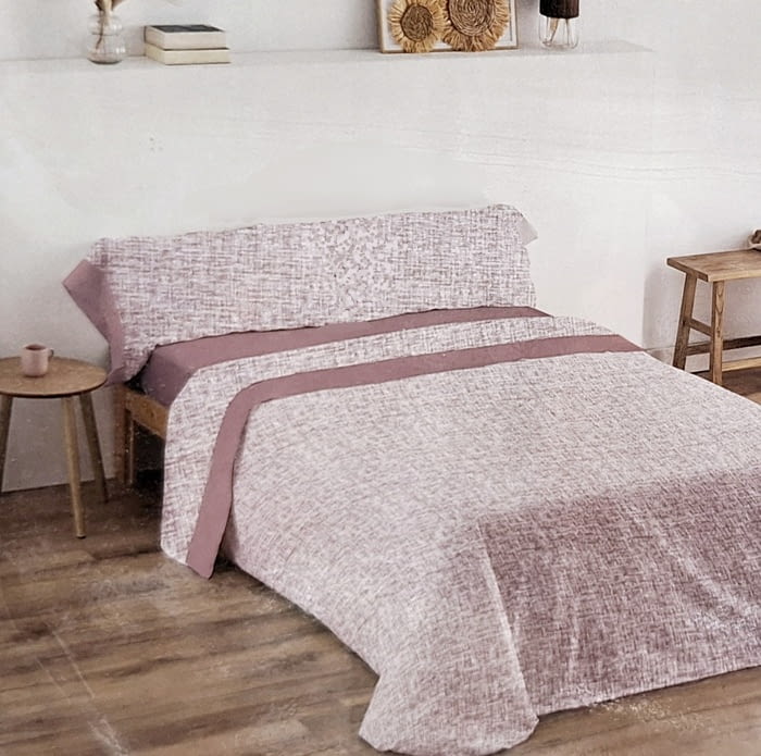 Sábanas abstractas violeta. Cama 150 - 1