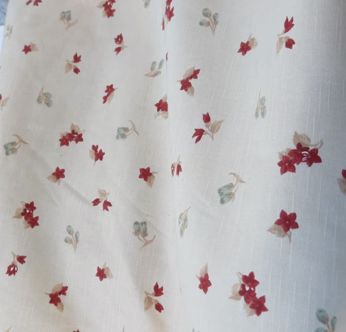 Tela Cretona flor grana - 4