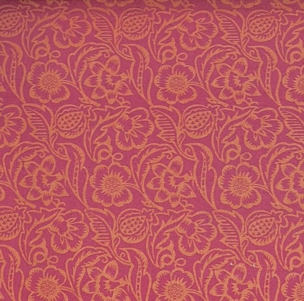 Tela Shalimar lino fucsia naranja