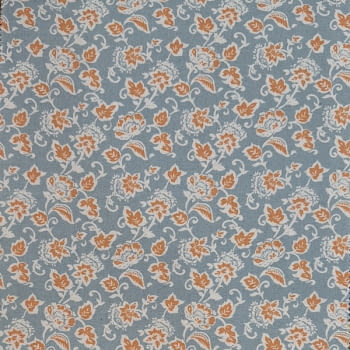Tela meydan florecitas lino azul