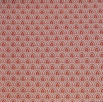 Tela mughal lino arcos granate