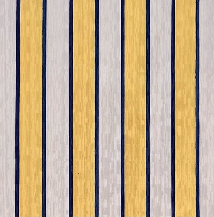 Tela tapicería otomán algodón rayas amarillas