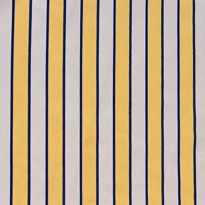 Tela tapicería otomán algodón rayas amarillas - 2