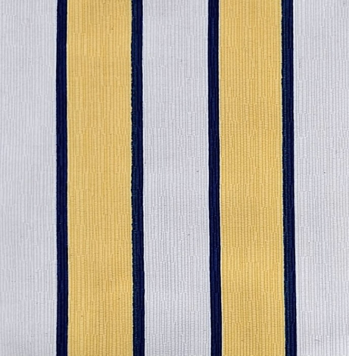 Tela tapicería otomán algodón rayas amarillas - 3