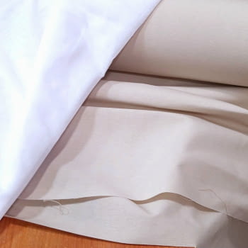 Tela loneta lisa beige lino - 1