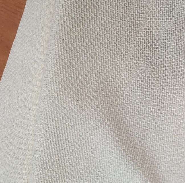 Retal por metros tela piqué beige - 5