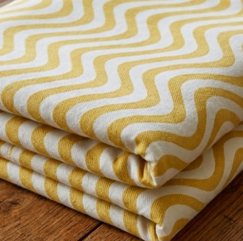 Colcha de verano Ondas amarillas y beige. Cama: 90 - 3