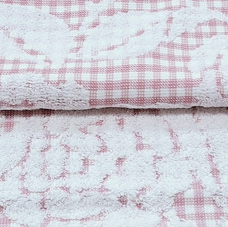 Juego de Toallas vichy rosa flor - 3