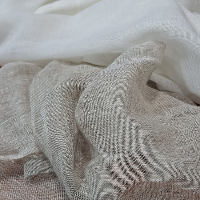 Tela visillo lino 100% piedra