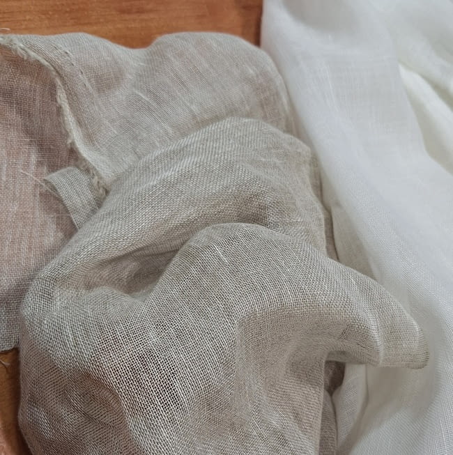 Tela visillo lino 100% piedra - 2