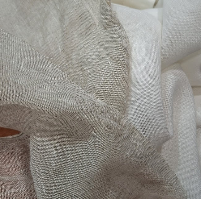 Tela visillo lino 100% piedra - 3